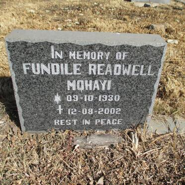 MOHAYI Fundile Readwell 1930-2002
