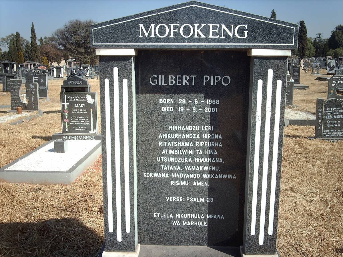 MOFOKENG Gilbert Pipo 1968-2001