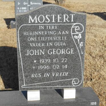 MOSTERT John George 1939-1996