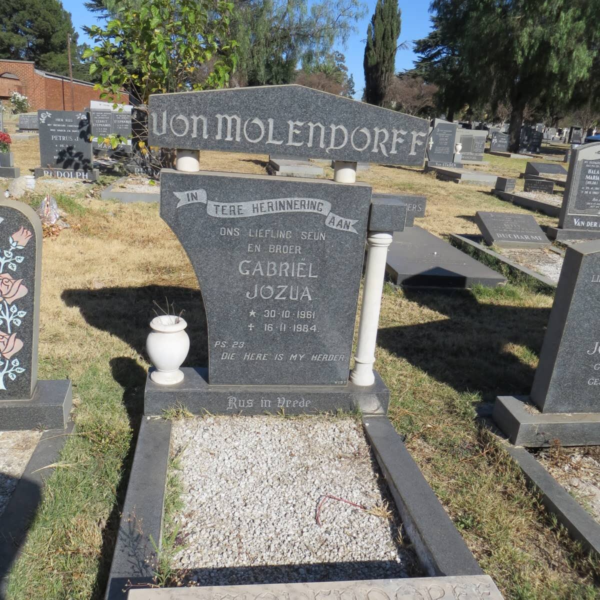 MOLENDORFF Gabriel Jozua, von 1961-1984