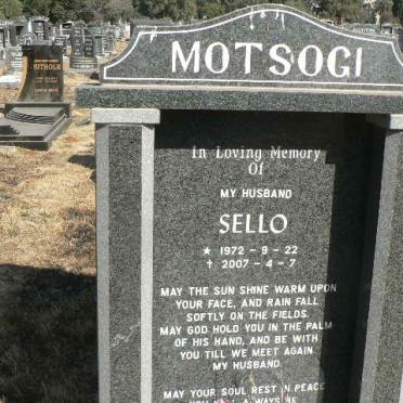MOTSOGI Sello 1972-2007