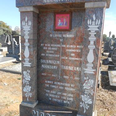 MOODLEY Shunmogum Moonsamy &amp; Thaynieamal 1925-2013
