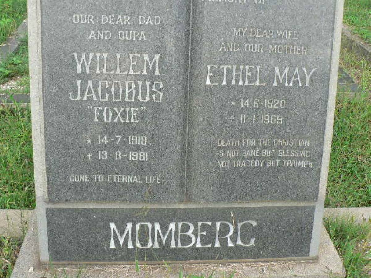 MOMBERG Willem Jacobus 1918-1981 &amp; Ethel May 1920-1969