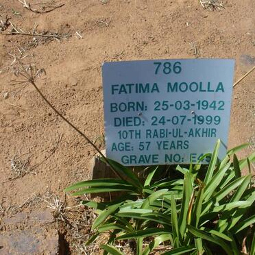 MOOLLA Fatima 1942-1999