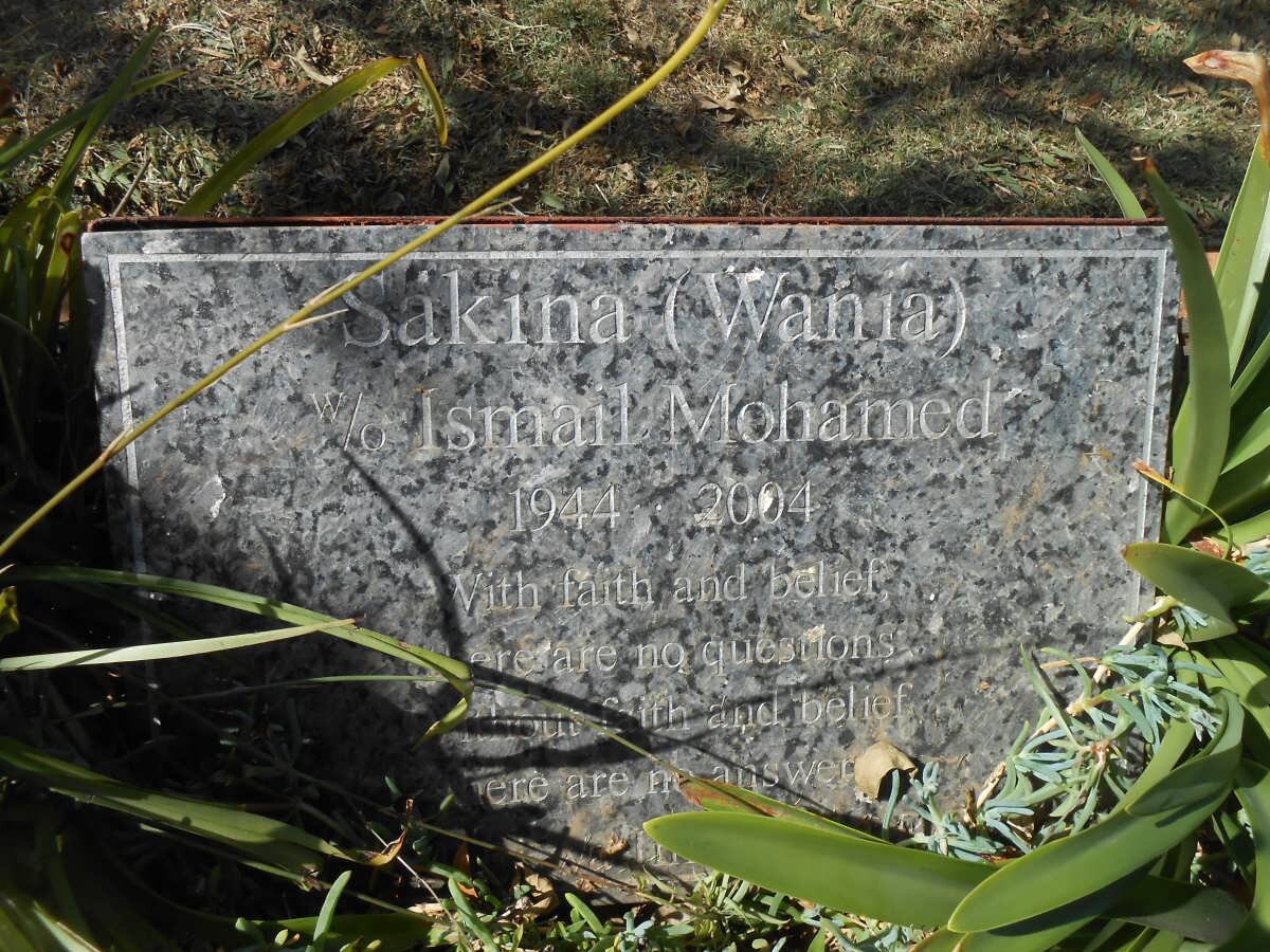 MOHAMED Sakina Ismail 1944-2004