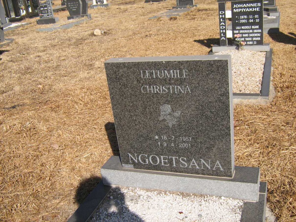 MOETSANA Letumile Christina 1957-2001
