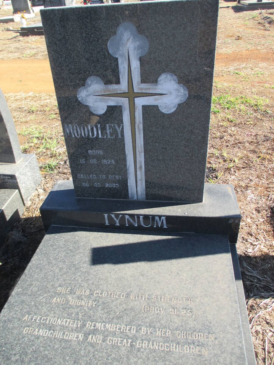 MOODLEY Iynum 1925-2003