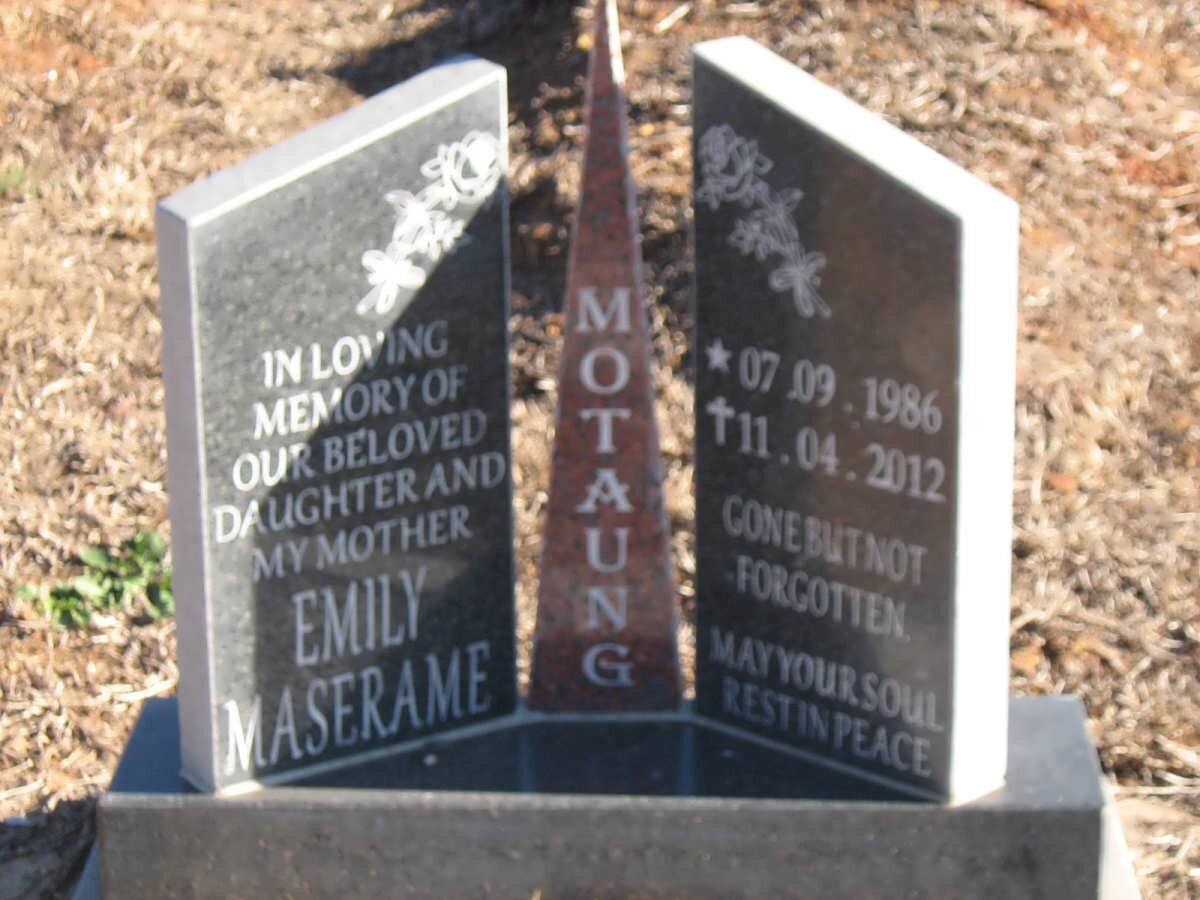 MOTAUNG Emily Maserame 1986-2012