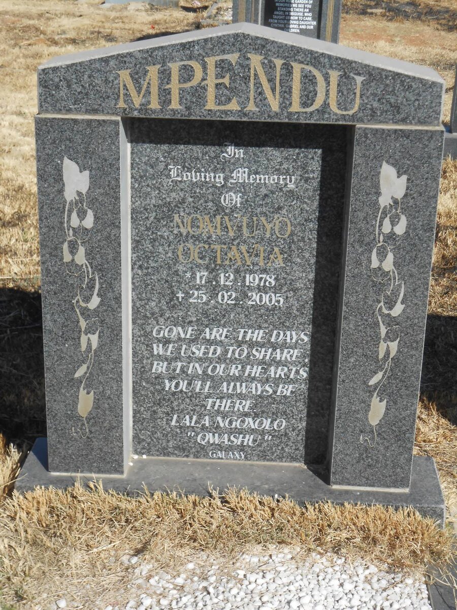 MPENDU Nomvuyo Octavia 1978-2005