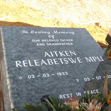 MPU AItken Releabetswe 1933-2013