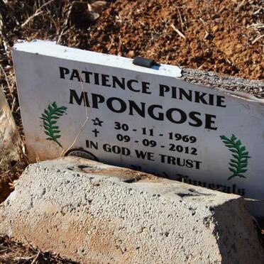 MPONGOSE Patience Pinkie 1969-2012
