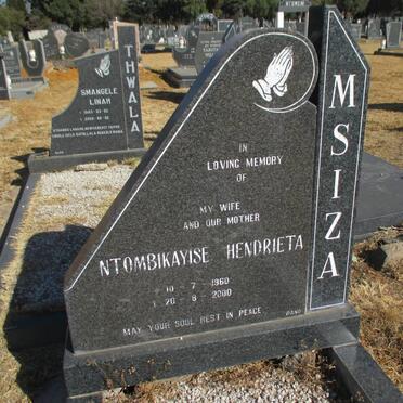 MSIZA Ntombikayise Hendrieta 1960-2000