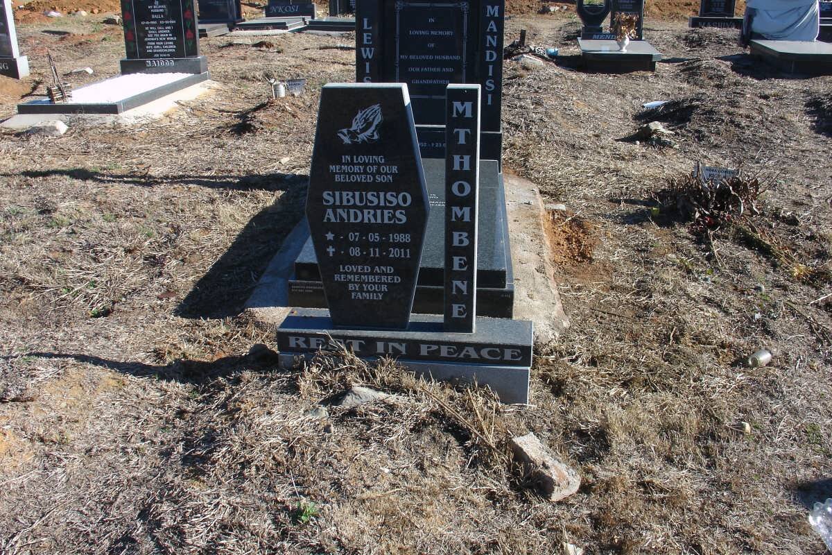 MTHOMBENE Sibusiso Andries 1988-2011