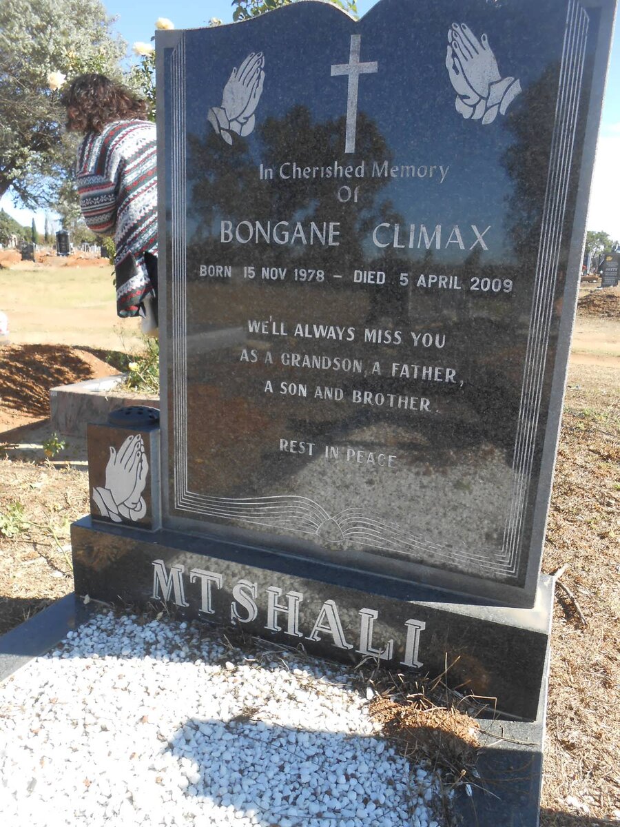 MTSHALI Bongane Climax 1978-2009