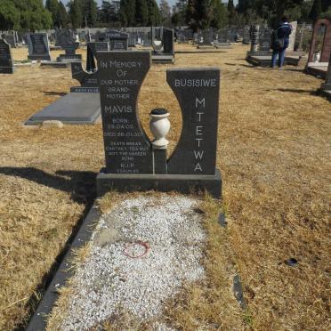 MTETWA Mavis Busisiwe 1929-1996