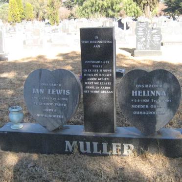 MULLER Jan Lewis 1934-1998 &amp; Helinna 1935-2005
