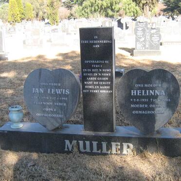 MULLER Jan Lewis 1934-1998 &amp; Helinna 1935-2005