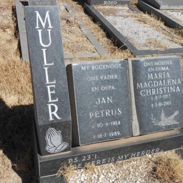 MULLER Jan Petrus 1914-1989 &amp; Maria Magdalena Christina 1917-2003
