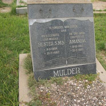 MULDER Hester S.M.S. 1904-1967 :: MULDER Amanda 1965-1967