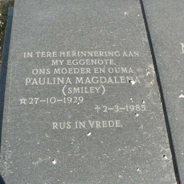 MYBURGH Paulina Magdalena 1929-1985