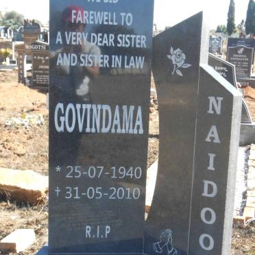 NAIDOO Govindama 1940-2010