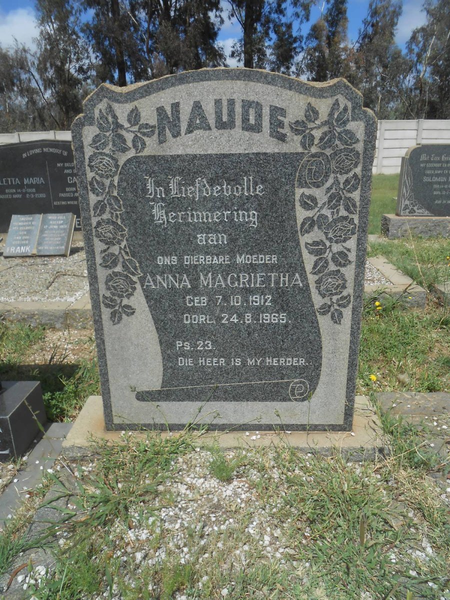 NAUDE Anna Magrietha 1912-1965