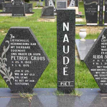 NAUDE Petrus Crous 1902-1975 &amp; Alida Susanna 1918-2004