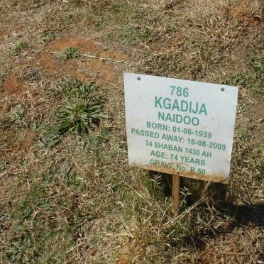 NAIDOO Kgadija 1935-2009