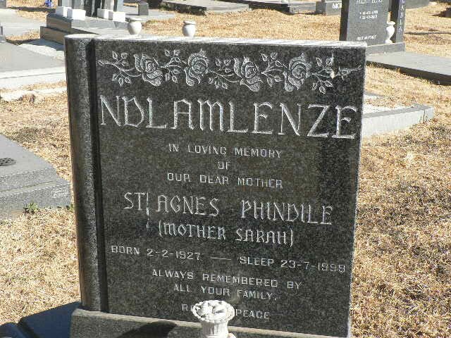 NDLAMLENZE Agnes Phindile 1927-1998