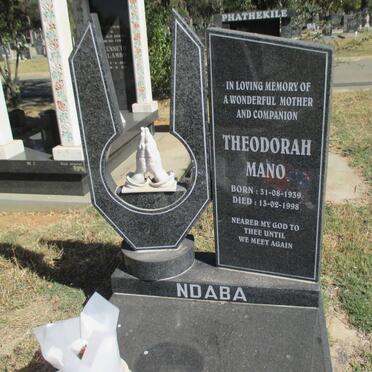 NDABA Theodorah Mano 1939-1998