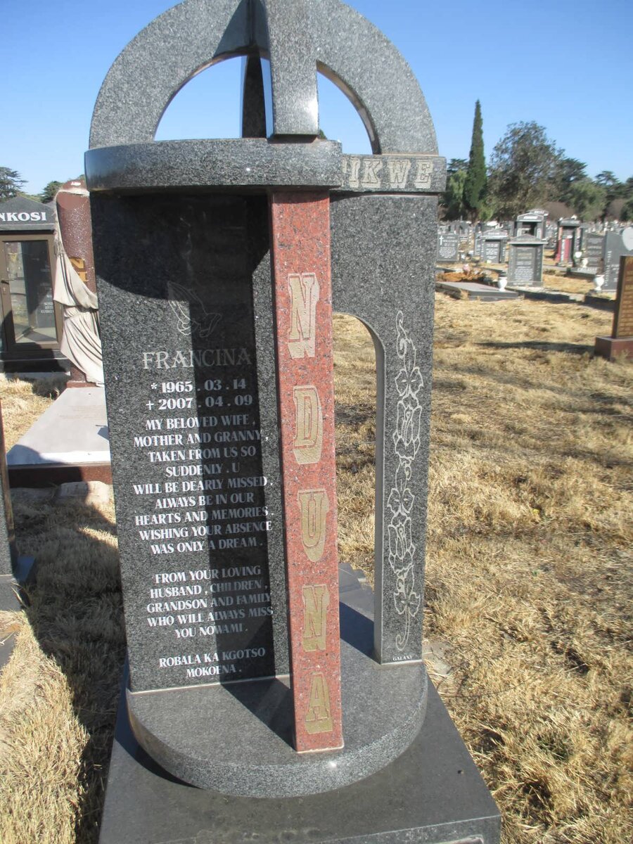 NDUNA Francina 1965-2007