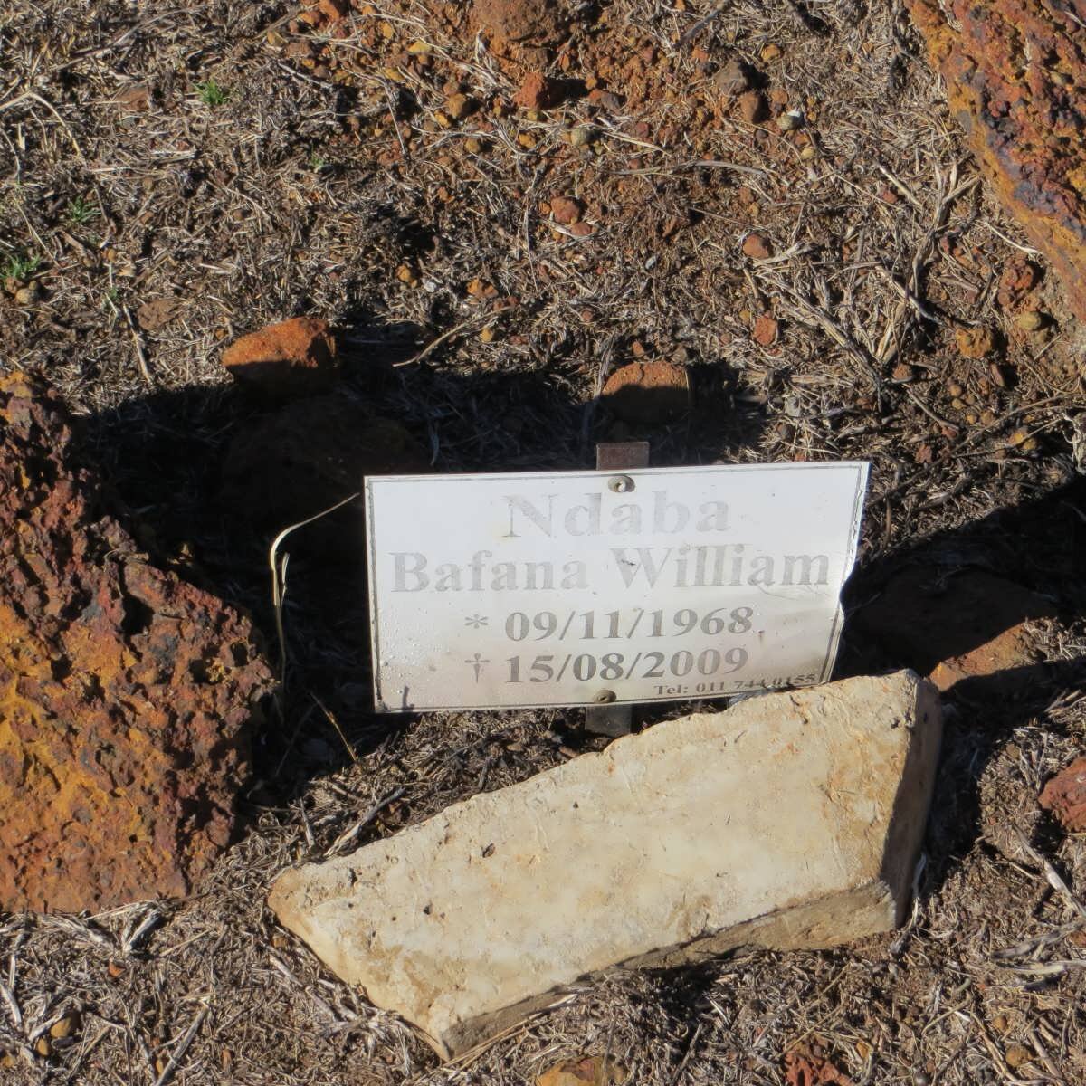 NDABA Bafana William 1968-2009
