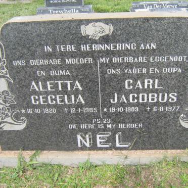 NEL Carl Jacobus 1909-1977 &amp; Aletta Cecelia 1920-1985