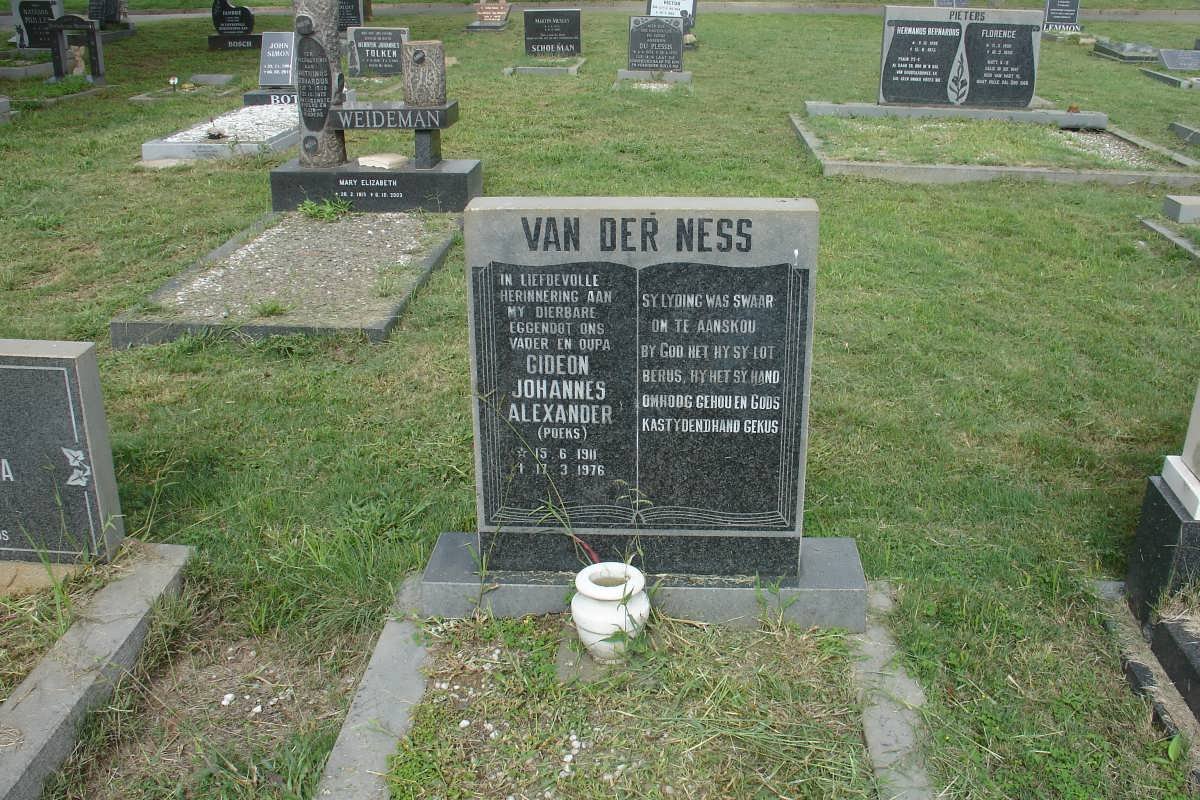 NESS Gideon Johannes Alexander, van der 1911-1976