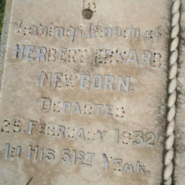 NEWBORN Herbert Edward -1932