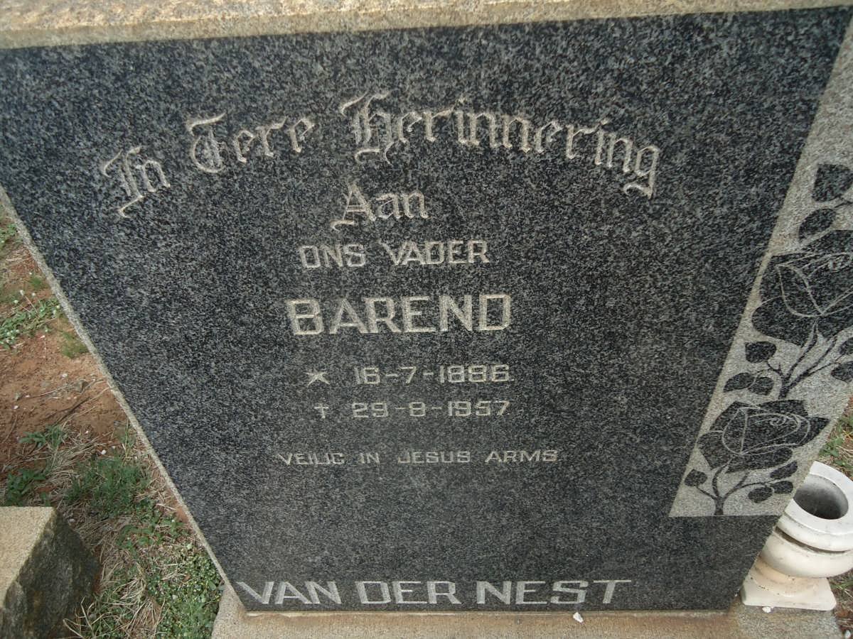 NEST Barend, van der 1896-1957