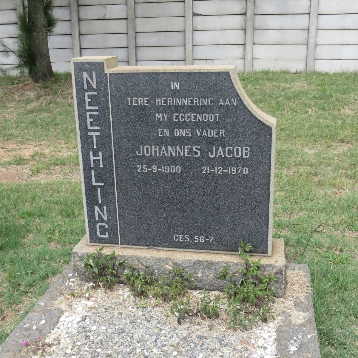 NEETHLING Johannes Jacob 1900-1970