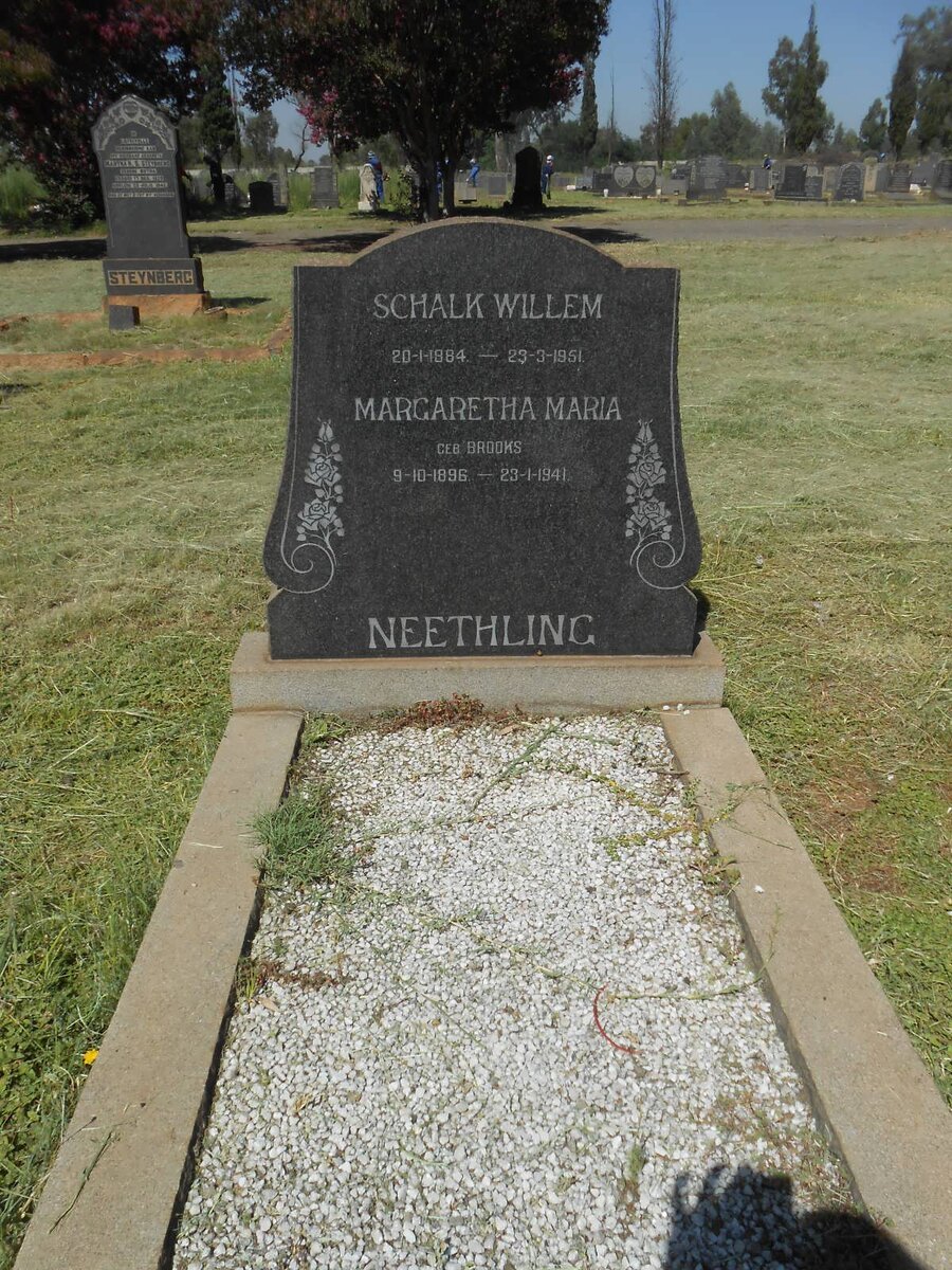 NEETLING Schalk Willem 1884-1954 &amp; Margertha Maria 1896-1941