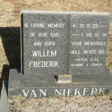 NIEKERK Willem Frederik, van 1928-1991
