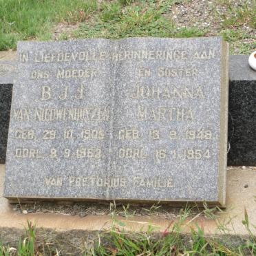 NIEUWENHUYZEN B.J.J., van 1905-1963 :: VAN NIEUWENHUYZEN Johanna Martha 1948-1954