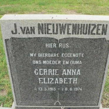 NIEUWENHUIZEN Gerrie Anna Elizabeth, J. van 1915-1974