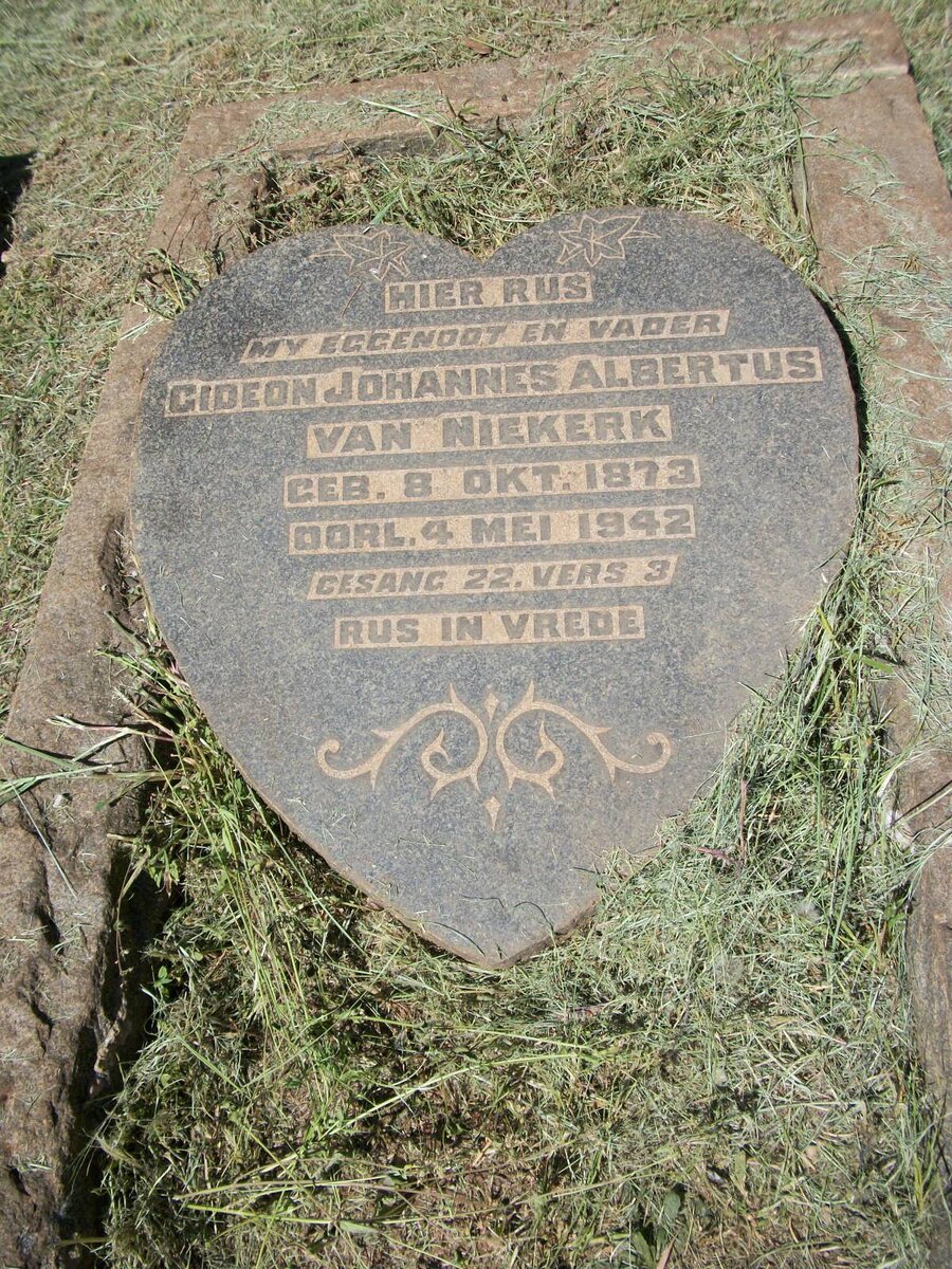 NIEKERK Gideon Johannes Albertus, van 1873-1942