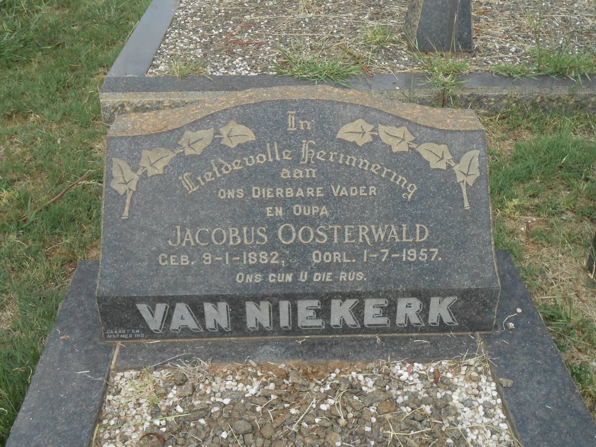 NIEKERK Jacobus Oosterwald, van 1882-1957