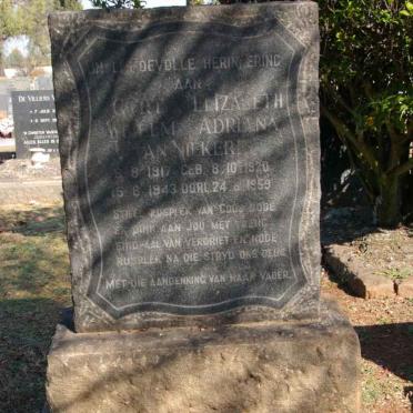 NIEKERK Gert Willem, van 1917-1943 &amp; Elizabeth Adriana 1920-1959