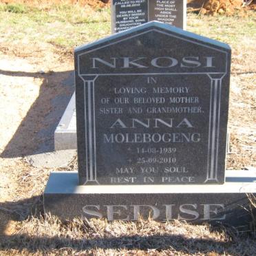 NKOSI Anna Molebogeng Sedise 1939-2010