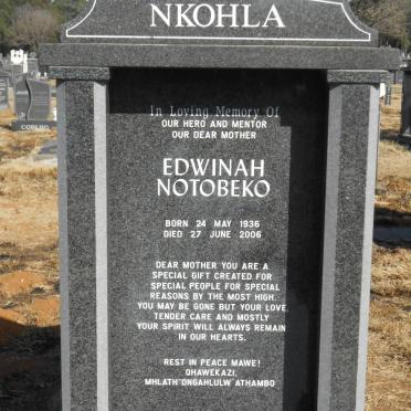 NKOHLA Edwinah Notobeko 1936-2006