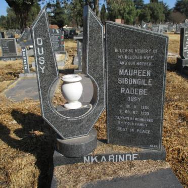 NKABINDE Maureen Sibongile Radebe 1956-1999