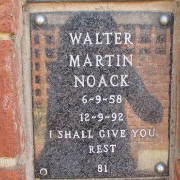 NOACK Walter Martin 1958-1992