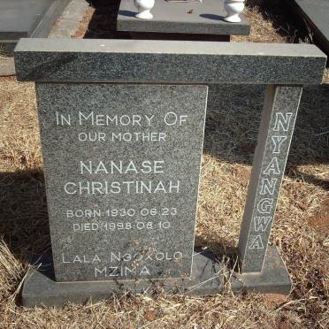 NYANGWA Nanase Christinah 1930-1998
