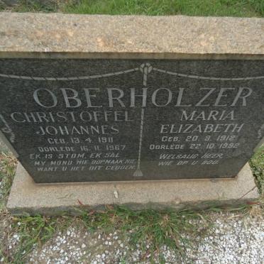 OBERHOLZER Christoffel Johannes 1911-1967 &amp; Maria Elizabeth 1912-1992